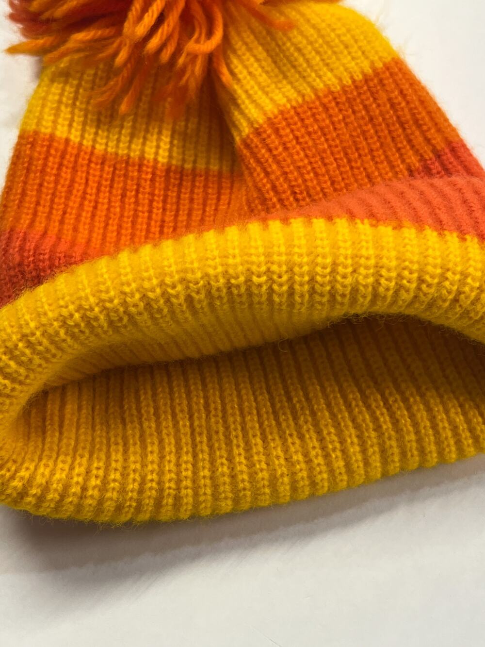 CANDY CORN THEMED HALLOWEEN KIDS BEANIE SIZE 2/4T